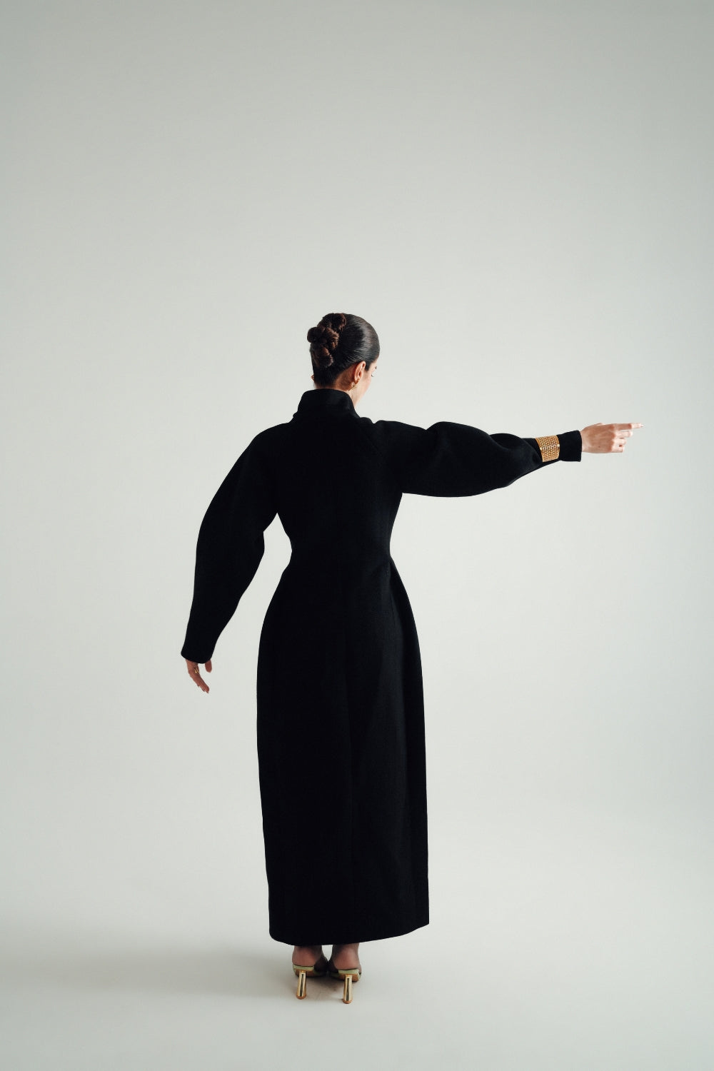 Onyx Pleat Sculpt Coat