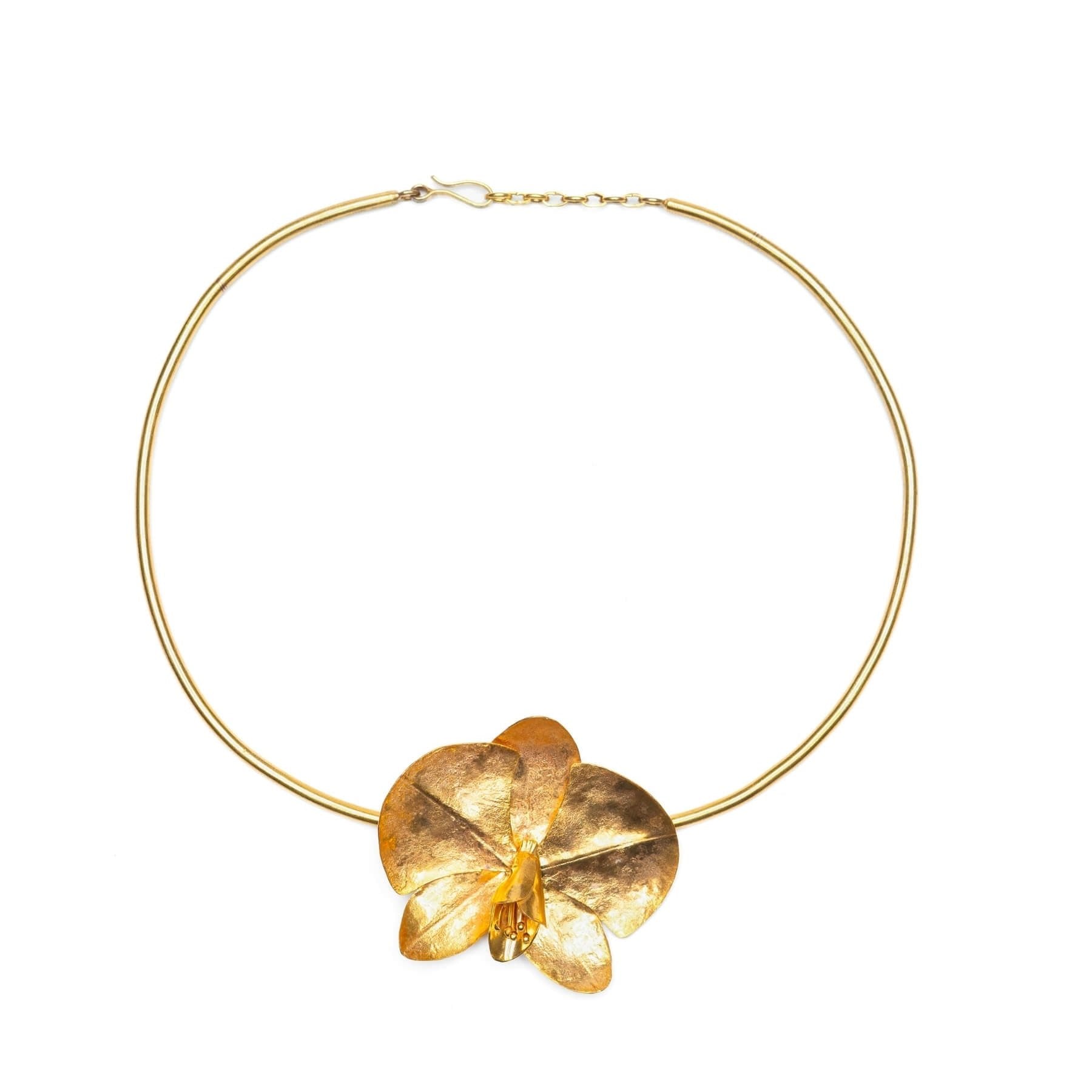 Brass Lily Necklace