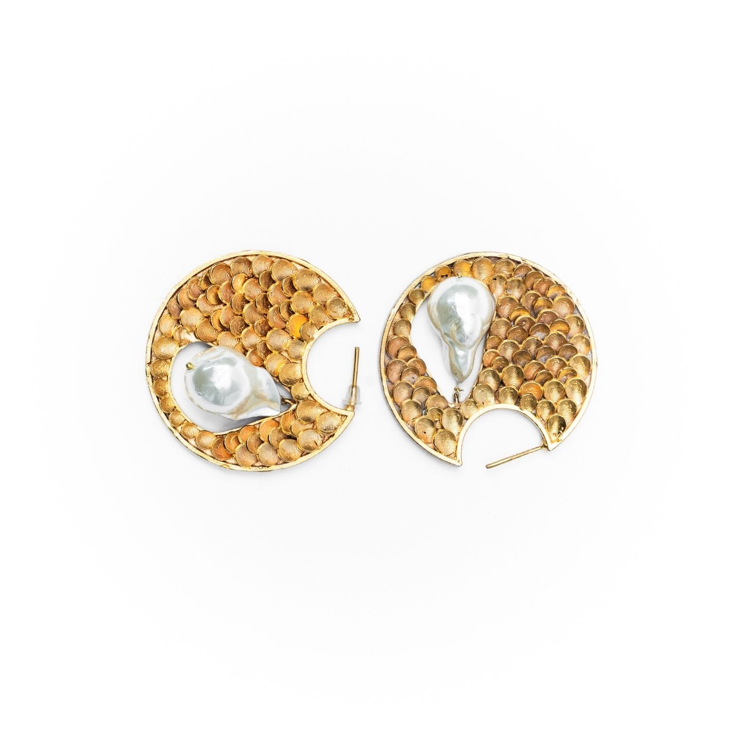 Fishskin Pearl Earrings