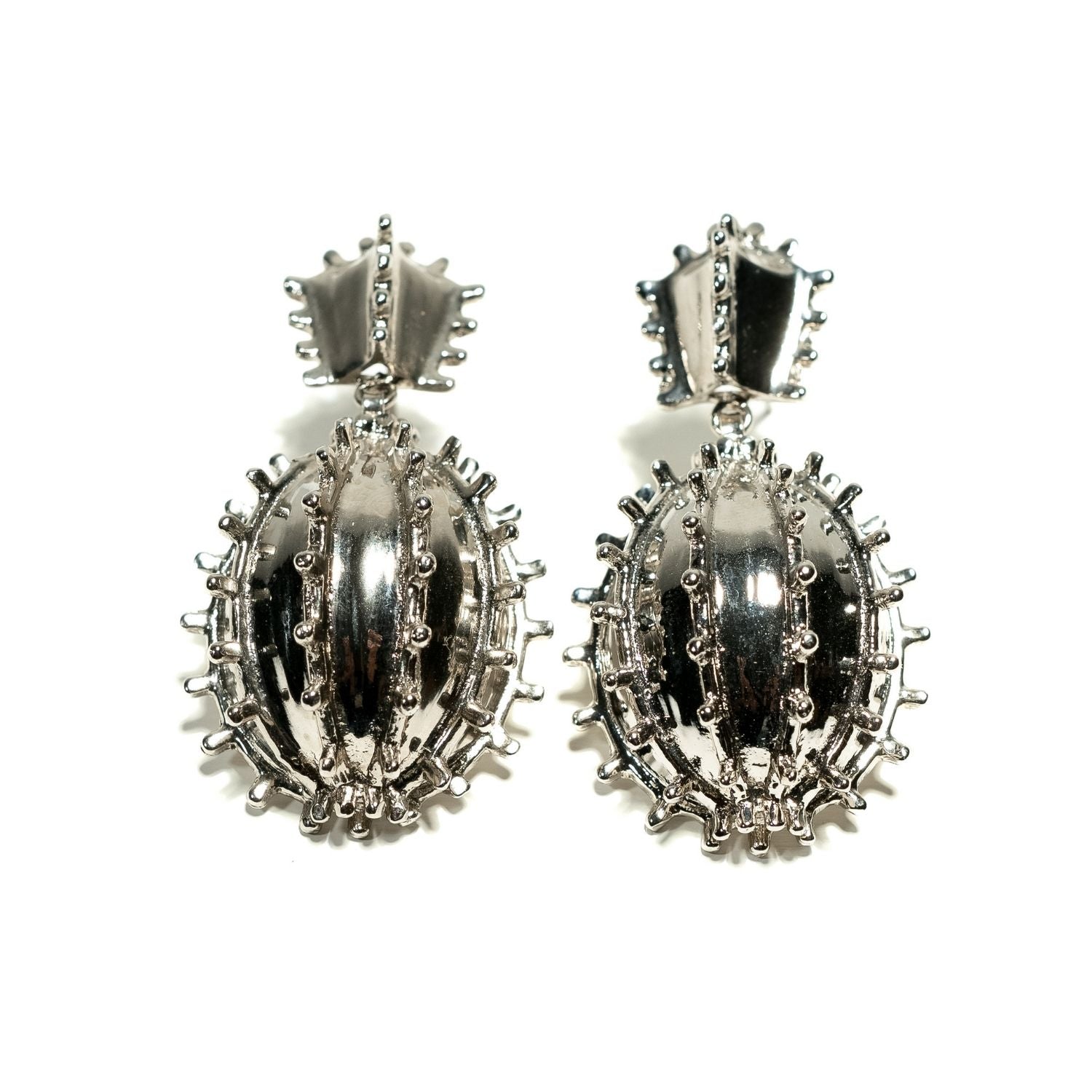 Bombshell Earrings (Silver)