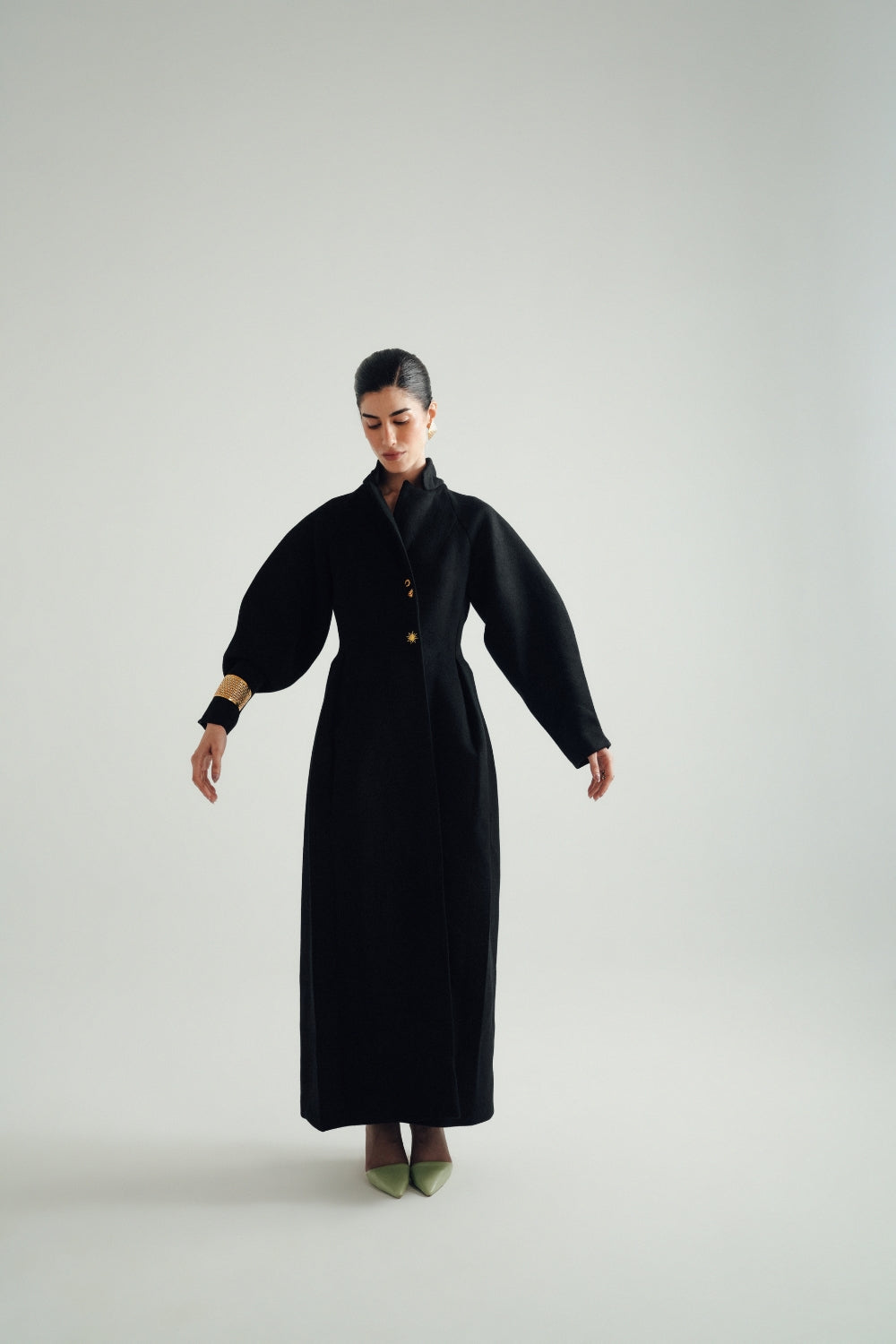 Onyx Pleat Sculpt Coat