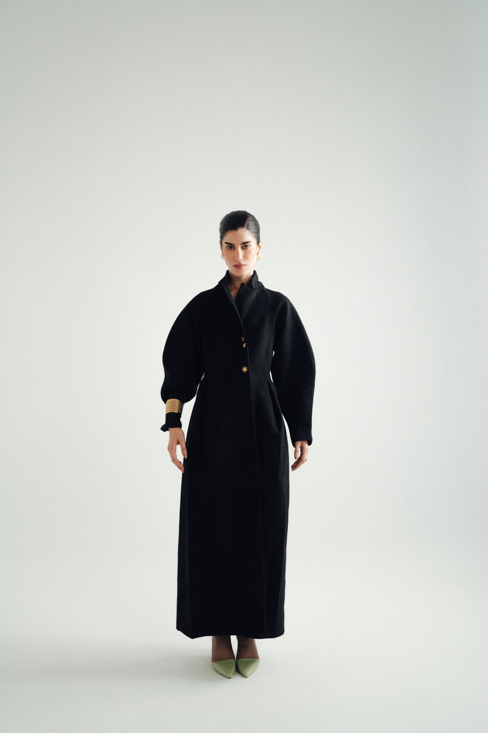 Onyx Pleat Sculpt Coat
