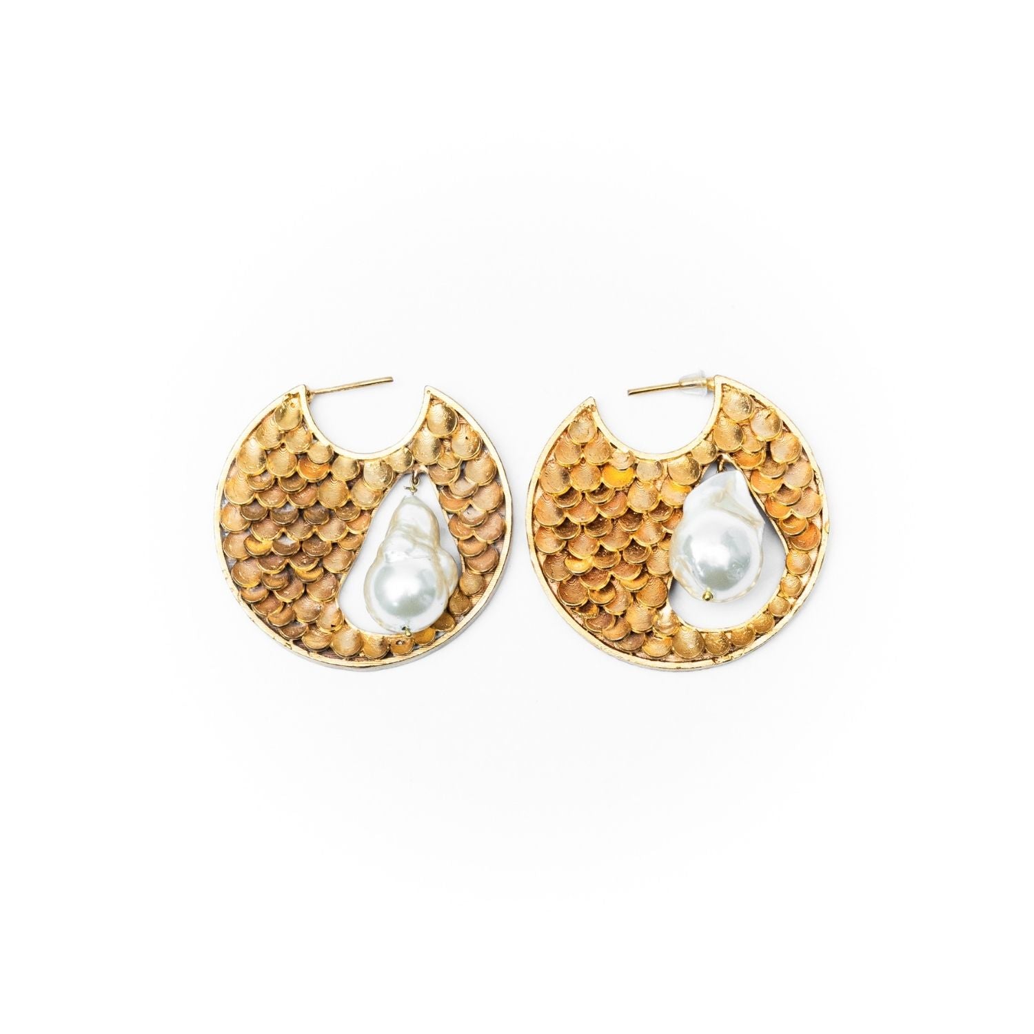 Fishskin Pearl Earrings